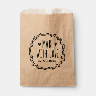 Bolsa De Papel Kraft personalizado hecho con amor