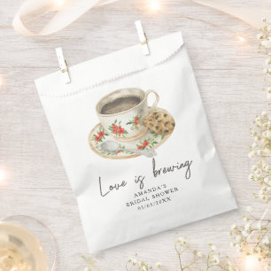 Bolsa De Papel La amor está preparando la ducha de novia de café
