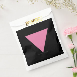 Bolsa De Papel La bandera del triángulo rosa de SlipperyJoe símbo