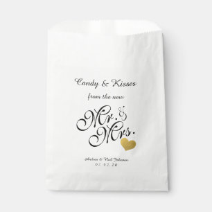 Bolsa De Papel La boda personalizada favorece la mordaza bag besa