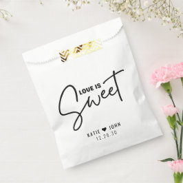 Bolsa De Papel La caligrafía moderna El amor es un dulce Boda