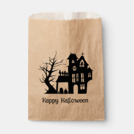 Bolsa De Papel La casa encantada. Felices golosinas para niños de