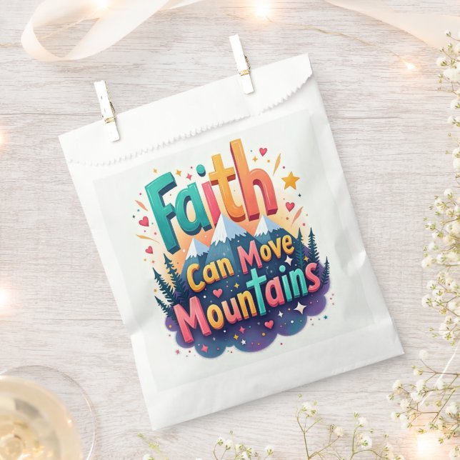 Bolsa De Papel La Fe Puede Mover Montañas (Cortado)