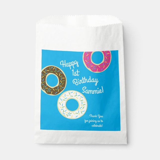 Bolsa De Papel La fiesta de cumpleaños de Donut Kid (Anverso)
