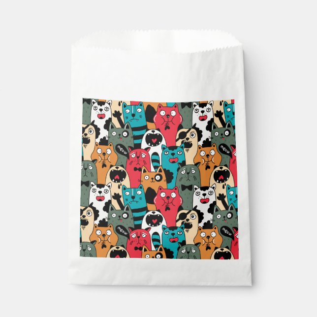Bolsa De Papel La multitud de gatos (Anverso)