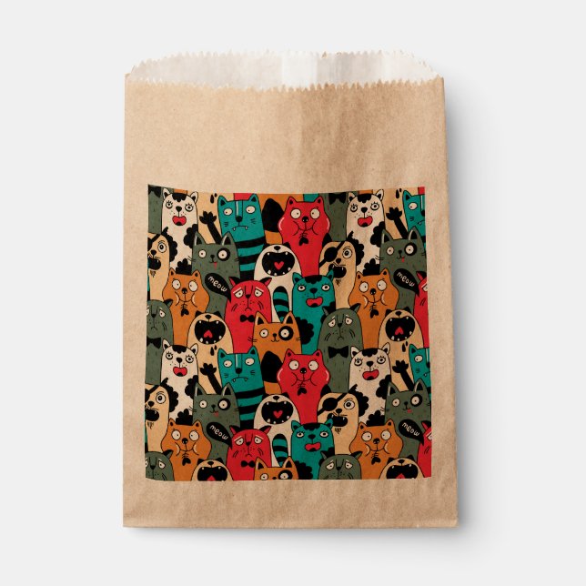 Bolsa De Papel La multitud de gatos (Anverso)