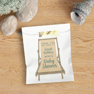 Bolsa De Papel La playa Baby Shower le agradece favorecer el