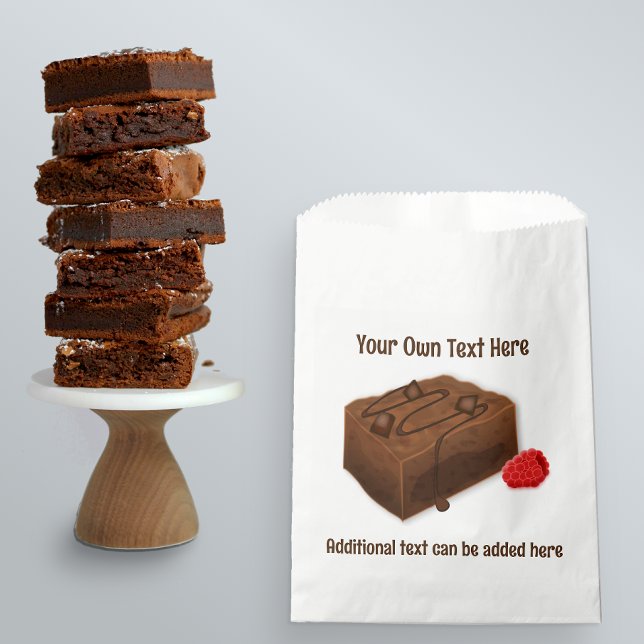 Bolsa De Papel La plaza Brownie de Chocolate y tu propio texto (Subido por el creador)