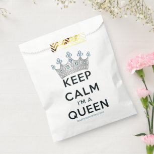 Bolsa De Papel La reina tranquila de SlipperyJoe's corona de plat