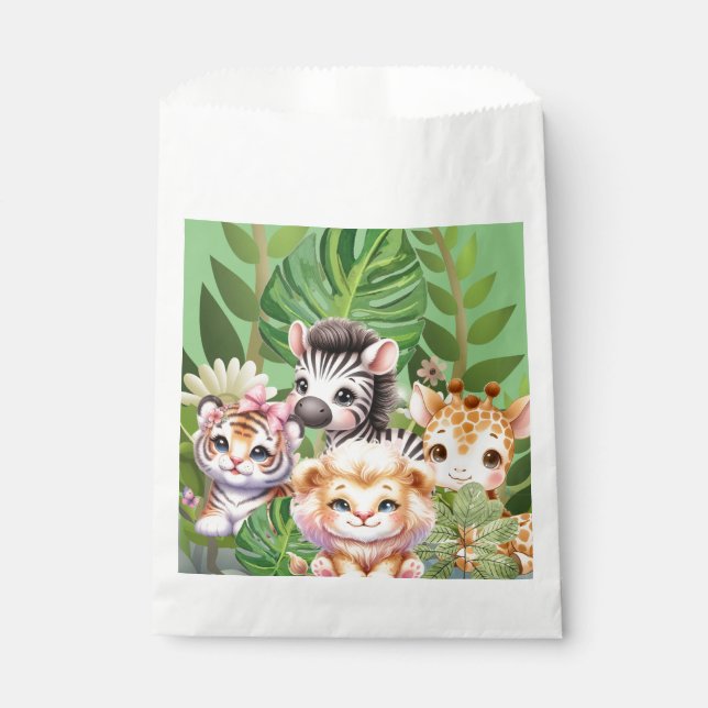 Bolsa De Papel La selva africana de safari de Kawaii (Anverso)