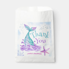 Bolsa De Papel La sirena 5 cumpleaños se hunde en cinco