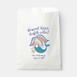 Bolsa De Papel La sirena besa el bolso blanco del favor