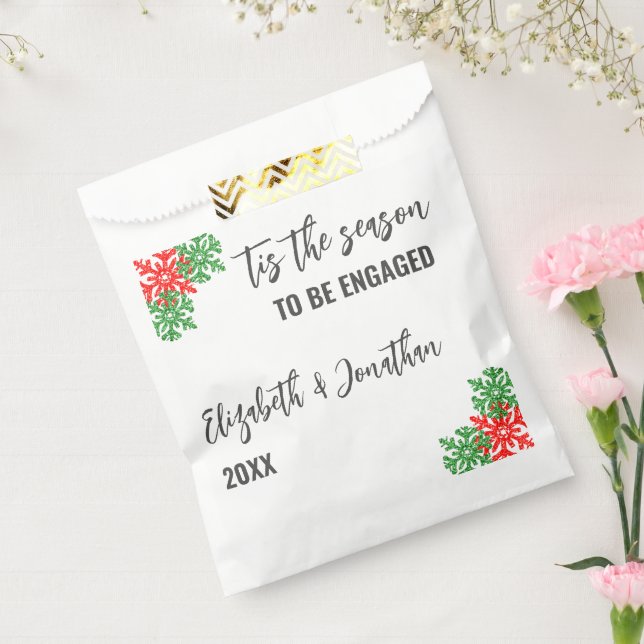 Bolsa De Papel La temporada de Navidad Fiesta de compromiso (Sellado)
