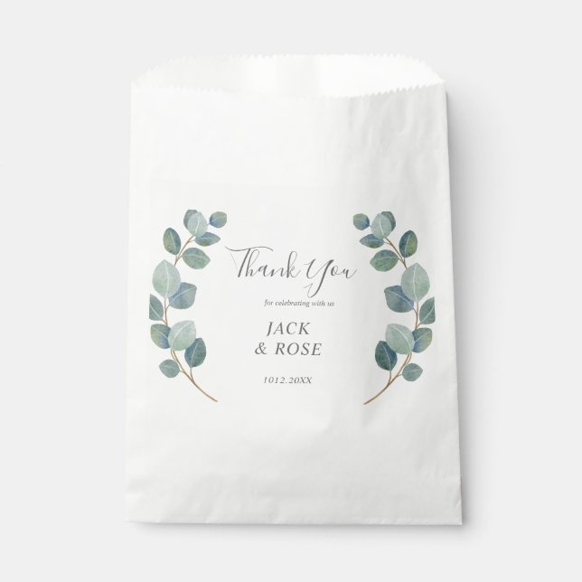 Bolsa De Papel La vegetación rústica Eucalyptus Boda de verano. (Anverso)