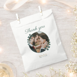 Bolsa De Papel La vegetación y el Boda del monograma