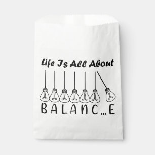 Bolsa De Papel La vida se trata de inspiración de equilibrio y mo