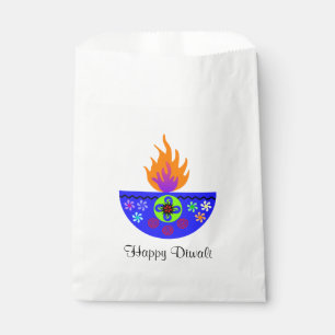 Bolsa De Papel Lámpara colorida Diya de Diwali
