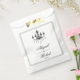 Bolsa De Papel Lámpara en blanco y negro boda de dinero viejo