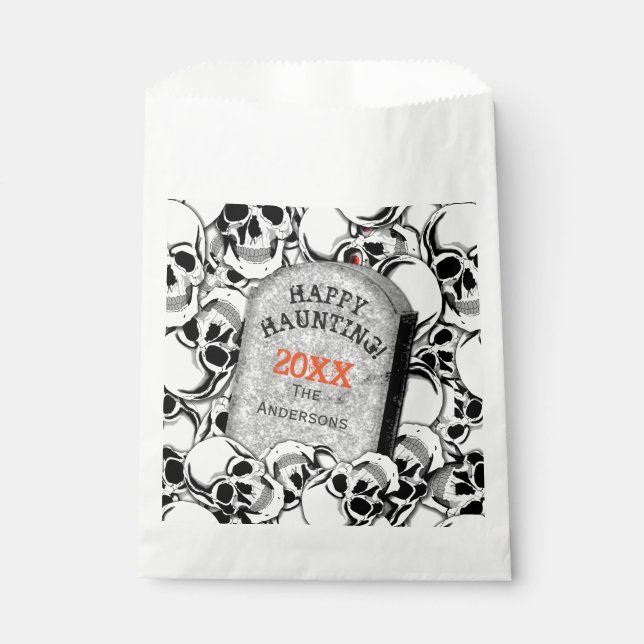 Bolsa De Papel Lápida y calaveras ID216 (Anverso)