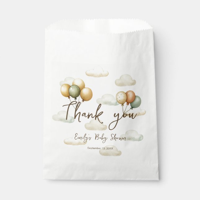 Bolsa De Papel Las aventuras de globos flotantes Gracias (Anverso)