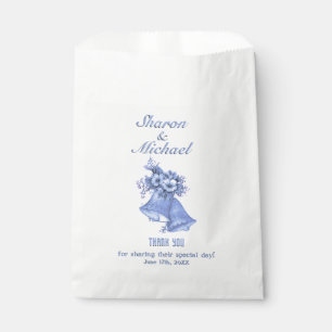 Bolsa De Papel Las campanas Bodas azules favorecen los nombres de
