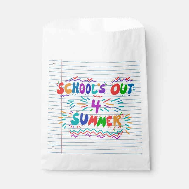 Bolsa De Papel Las clases terminaron para el verano (Anverso)