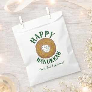 Bolsa De Papel Latkes Felices Fiestas Judías en Hanukkah Chanukah