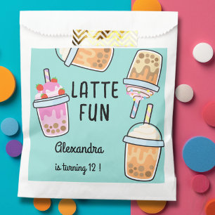 Bolsa De Papel Latte divertido café bebé cumpleaños