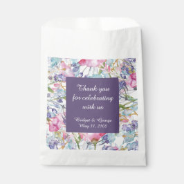 Bolsa De Papel lavanda acuarela flor silvestre vegetación follaje