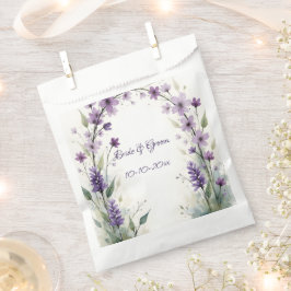 Bolsa De Papel Lavender and Lilac Floral Arch Wedding Favor Bag