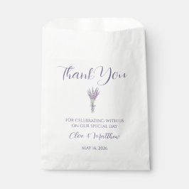 Bolsa De Papel Lavender Boda Gracias