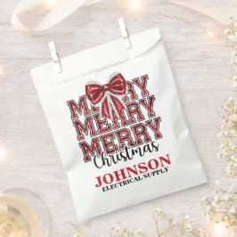 Bolsa De Papel Lazo Rojo Bonito Fiesta de Navidad en la Oficina