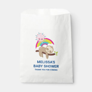 Bolsa De Papel Lazy Slote lindo con Baby Shower Sun & Rainbow