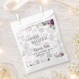 Bolsa De Papel LeahG Plum Purple Berry Boda Floral Caer Invierno