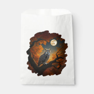 Bolsa De Papel Lechuza Cuerno en otoño