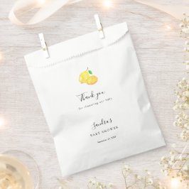Bolsa De Papel Lemon Baby Shower Elegant Gracias Moda Script