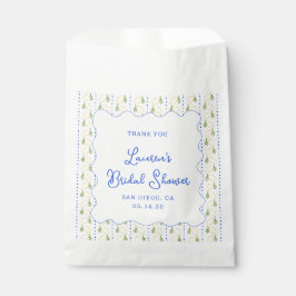 Bolsa De Papel Lemon Citrus Blue & Yellow Bridal Shower