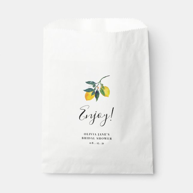 Bolsa De Papel Lemon Tropical Personalizado (Anverso)
