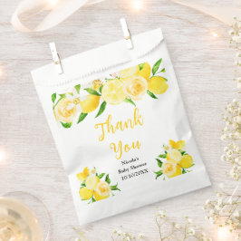 Bolsa De Papel Lemons and Foliage Baby Shower Thank You
