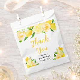 Bolsa De Papel Lemons and Foliage Birthday Thank You