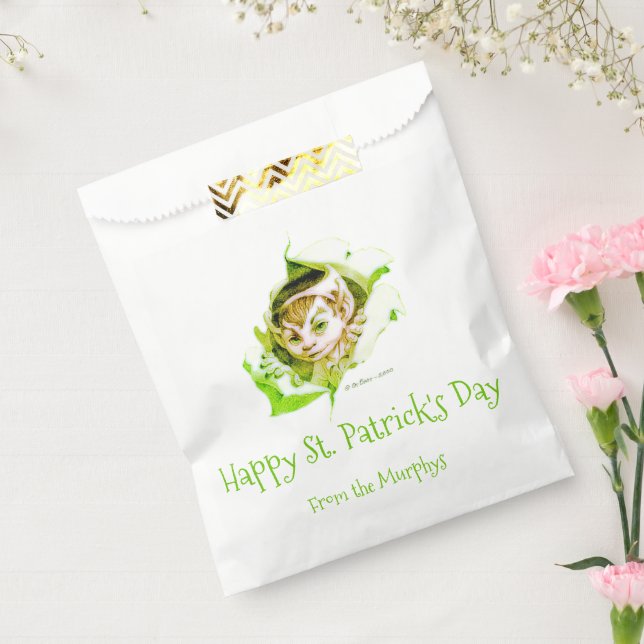 Bolsa De Papel Leprechaun personalizado (Sellado)