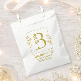 Bolsa De Papel Letra B Botánica Moderna Personalizada