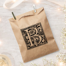 Letra floral vintage elegante B monograma