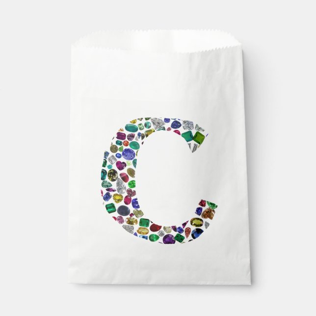 Bolsa De Papel Letra monográfica inicial C moda (Anverso)