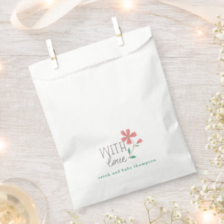 Bolsa De Papel Letras a mano de flores Little Bud
