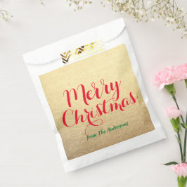 Bolsa De Papel Letras de mano rojas para Navidades personalizados