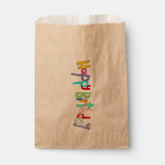 Bolsa De Papel Letras Hechas a Mano para Cumpleaños