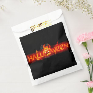Bolsa De Papel Letras ígneas masivas de SlipperyJoe's Halloween c