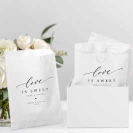 Bolsa De Papel Letrero de Postres de Boda Elegante Amor Moderno e