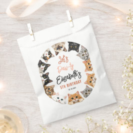 Bolsa De Papel Let's Pawty Cat 5th Birthday | Custom Birthday Kid